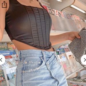 Misguided satin corset top